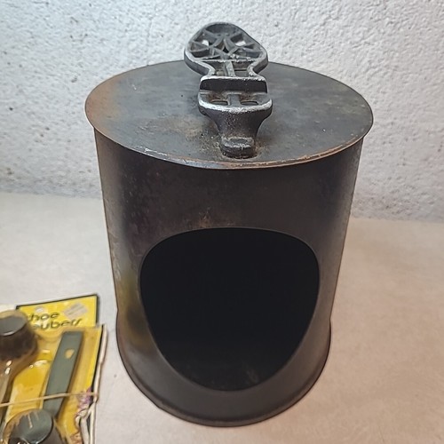 Vintage DURALITE MFG Tin Shoe Shine Box (Jos Rosen & Sons) Filled with Contents - Picture 13 of 24