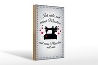 Holzschild Spruch 20X30 Cm Ich NäHe Mit Meiner Maschine Deko Schild Wooden Sign