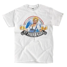 St Pauli Girl Beer White T-Shirt - Ships Fast! High Quality!