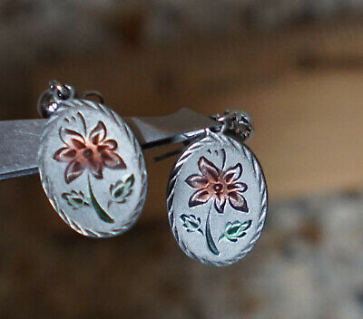 12337 Alliage 100PCS Antique Vintage Silver Mini Fleur Connecteur charms