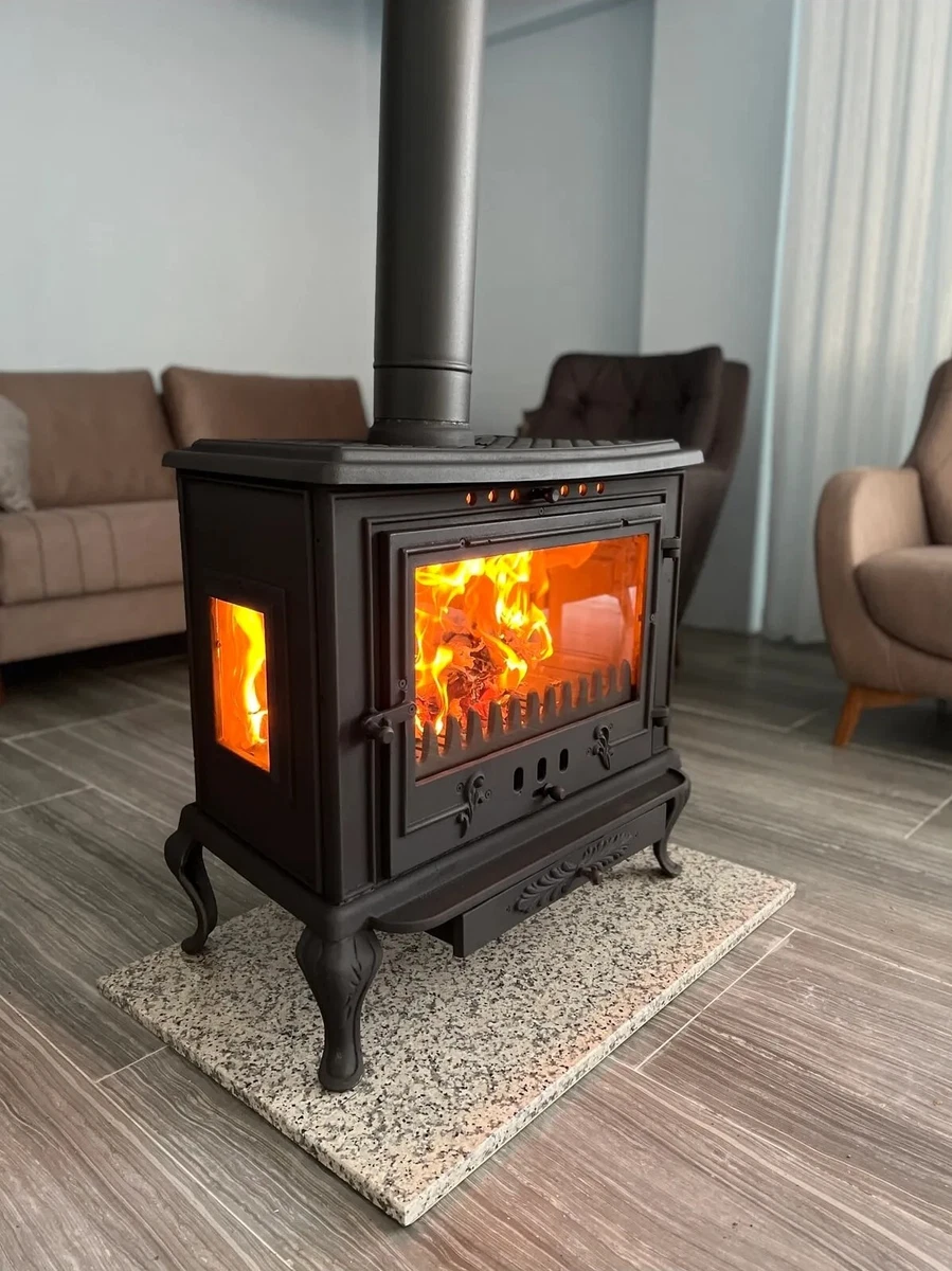 Cast Iron Fireplace, Wood Coal Fired Heating Stove, Nostalgic Living Room  Décor | eBay