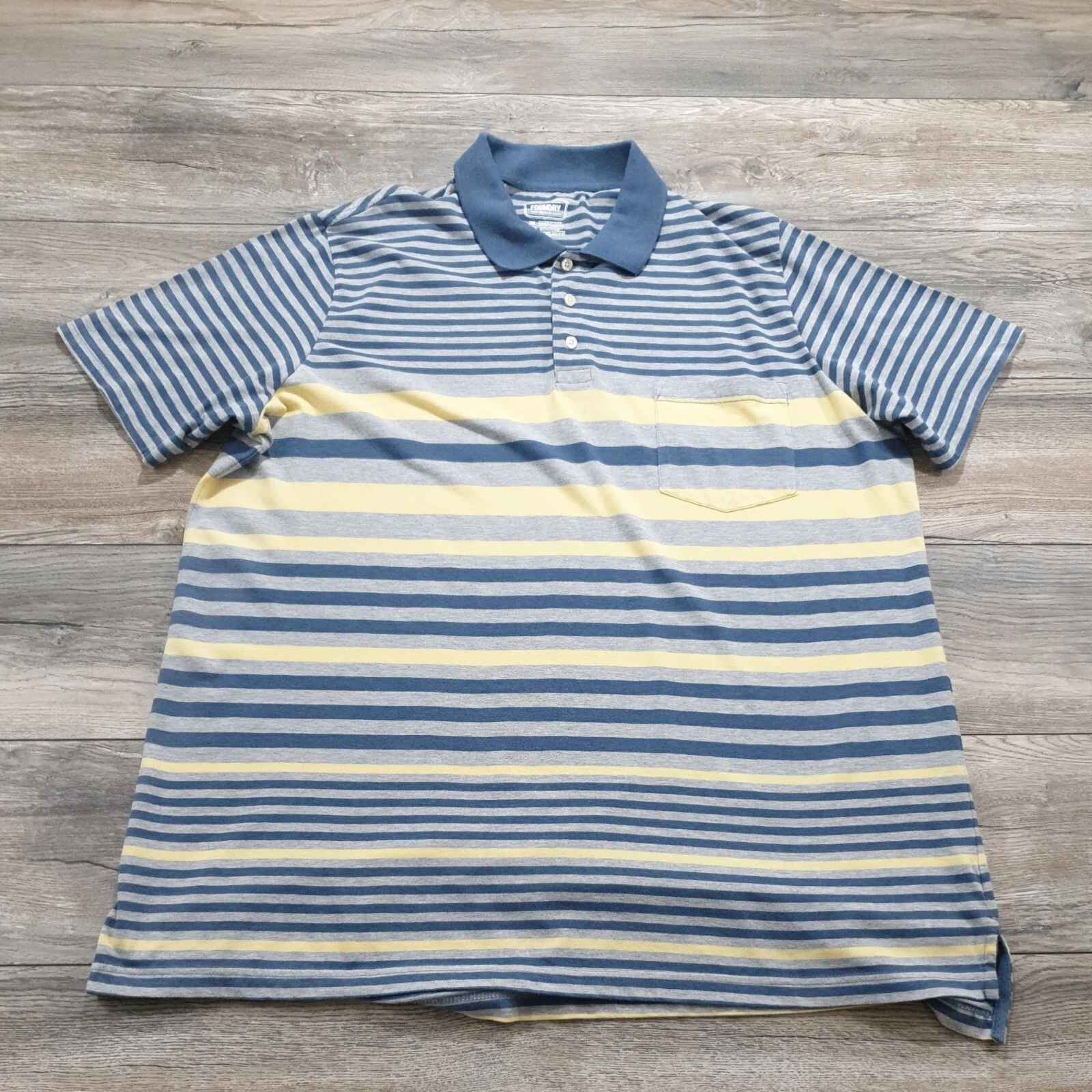 Foundry Mens 2XL Short Sleeve Shirt Casual Work Office Polo Sport Athletic