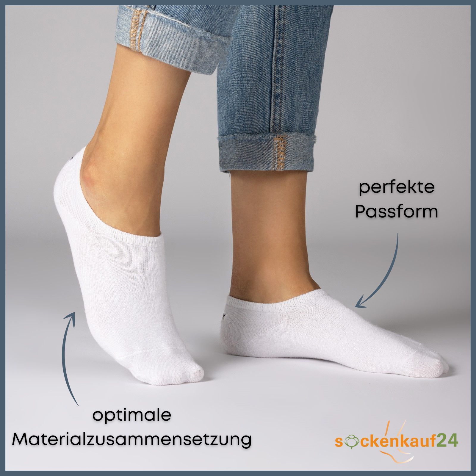 6 12 Paar Sneaker Socken Damen Herren Füßlinge unsichtbar Baumwolle Silikonpad