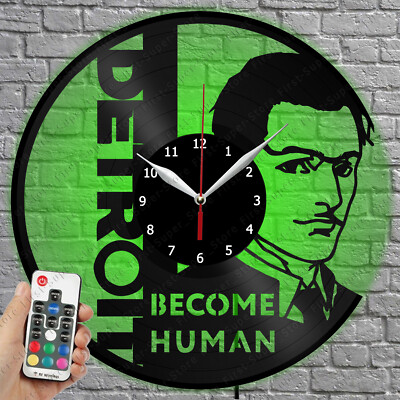 LED Clock Detroit Become Human Vinyl Record Wall Clock Led Light Wall Clock 4379