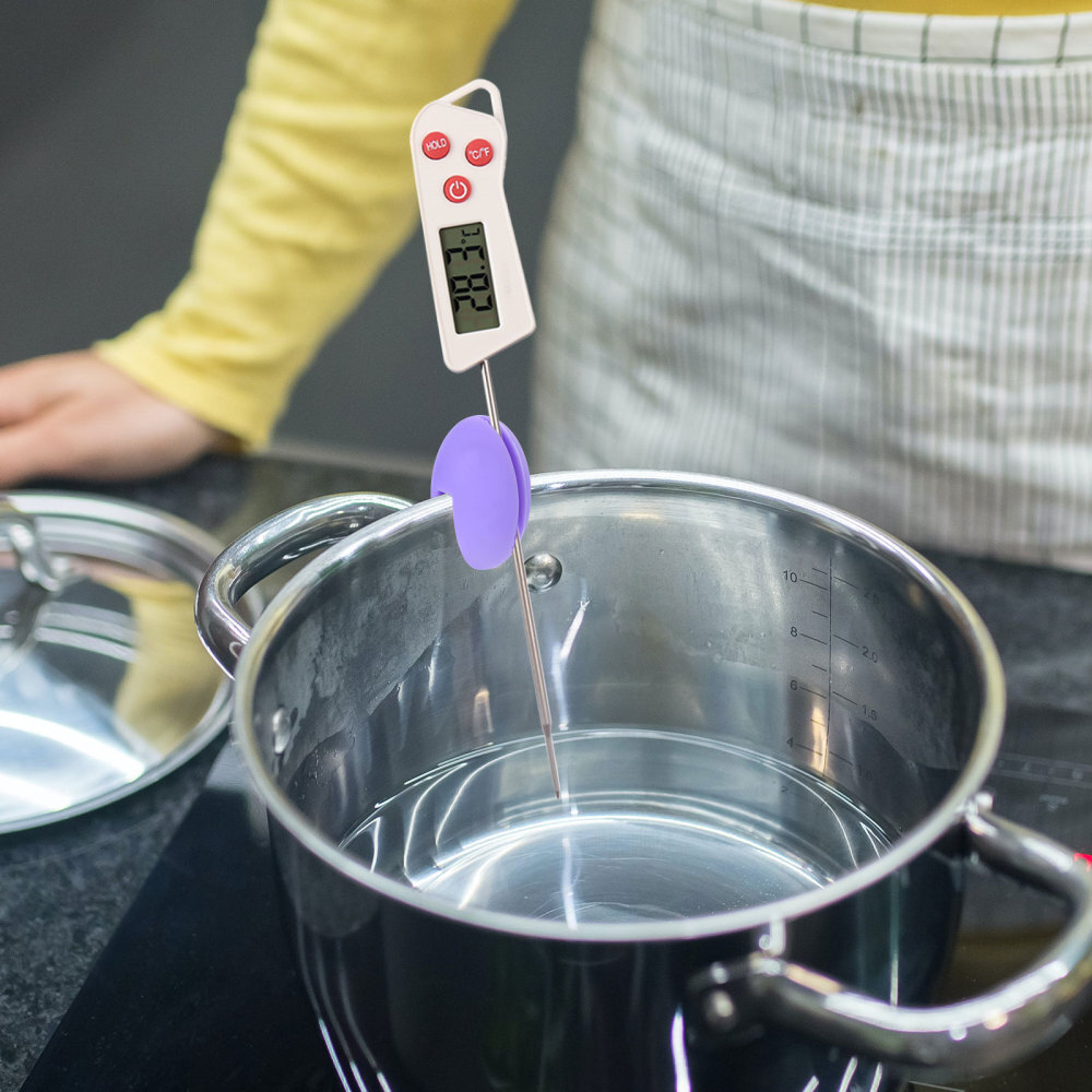 5pcs Silicone Thermometer Holder Thermometer Clip Candy Making Temp Probe Pot eBay