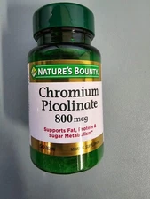 Nature's Bounty Chromium Picolinate 800 mcg Mineral Supplement 50 tablets