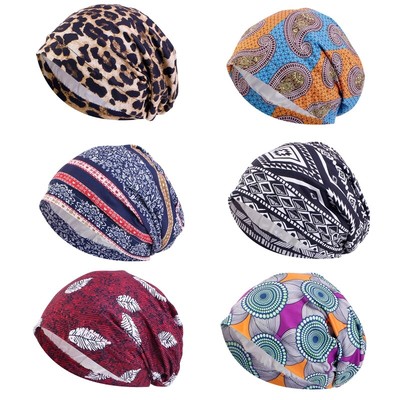 Muslim Women Hijab Scarf Head Cover Printed Chemotherapy Headwear Accessory