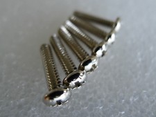 6 pcs Nickel Single Coil Pickup Screws Pan Head 6-32,For Fender Strat Pickup