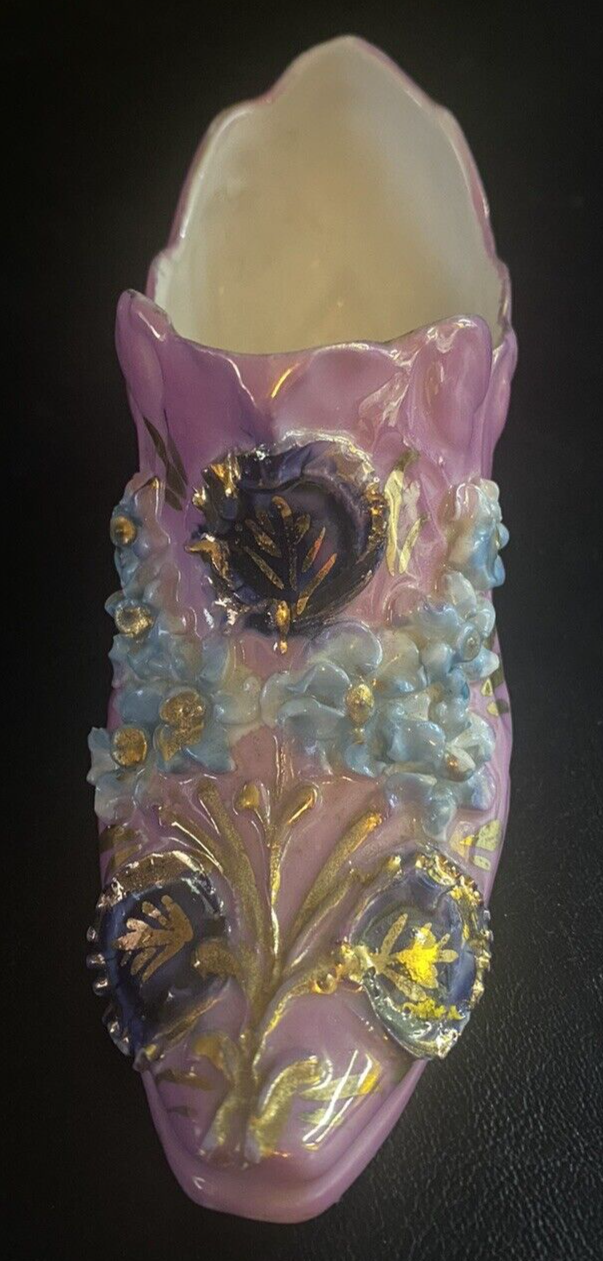 PANTOFOLA D’ORO PANTOFOLA VINTAGE VITTORIANA PORCELLANA ROSA E ORO Germania