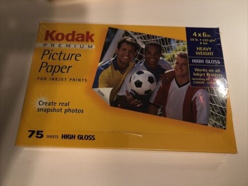 Kodak Premium Picture Paper 4 x 6 High Gloss, 3 Packs of 75 = 225 sheets! - New - 第 2/3 張圖片