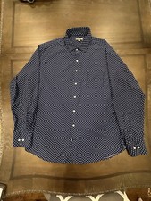 Peter Millar XL Summer Comfort Long Sleeve Button Shirt Men's XL Blue