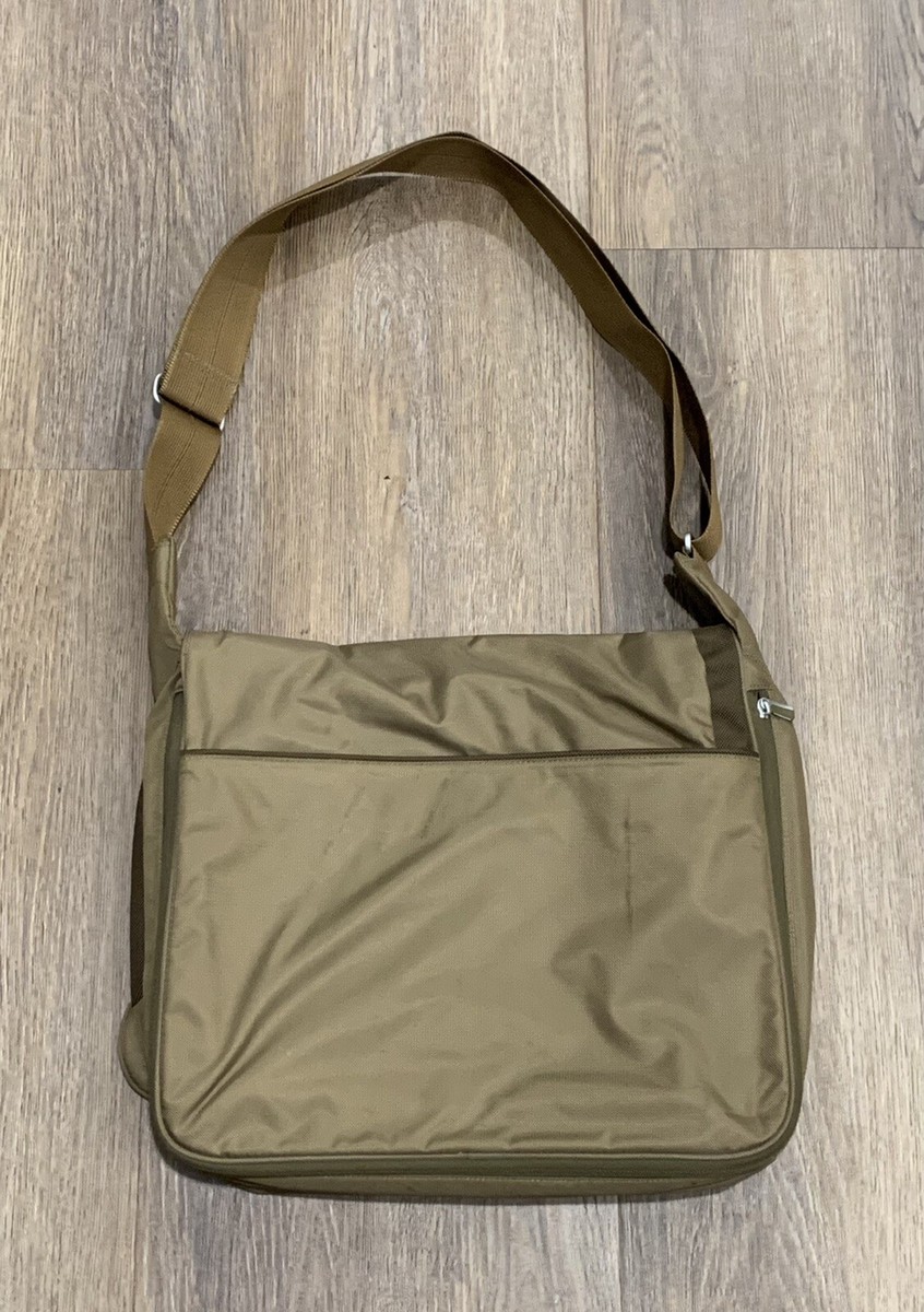 TUMI T-Tech Crossbody Messenger Large Laptop Carry Bag Olive Green