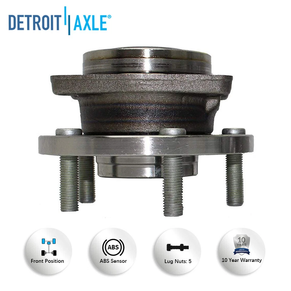 Kit de buje de cojinete de rueda delantera trasera para Chrysler Sebring 2007 2008 2009 2010 Foto 3 de 4