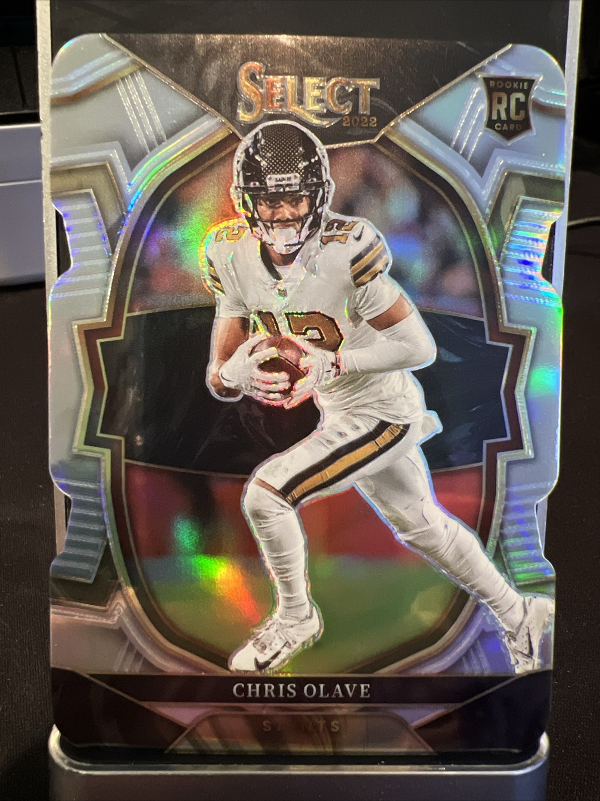 2022 Panini Select Chris Olave Silver Prizm Die Cut Rookie RC #30 Saints