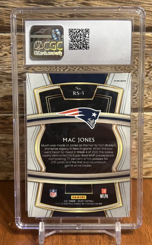 2021 Panini Select Selections Silver Prizm Mac Jones #RS-5 CGC 9.5 Mint+ Rookie - Image 2 of 2