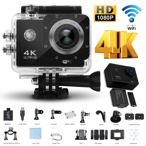 New 1080P WiF HD Sports  Action Camera Black Action Camcorder 30meter Waterproof