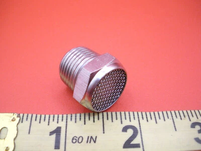 Mud Dauber 3/8" Vent Screen Breather Tube Fitting Male NPT Stainless Steel Nnb