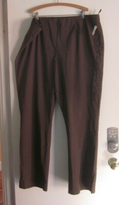 Chalou Womans Plus Size 26 Dark Brown Pull On Pant