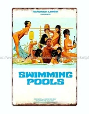 garden  home decor Swimming Pools movie poster metal tin sign