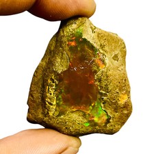 91.2 Cts Natural Opal Raw Rough 40x33mm Untreated Huge Multi Fire Gemstone
