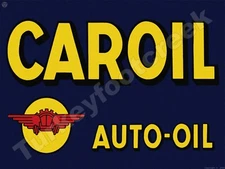 Caroil Auto Oil 9" x 12" Metal Sign