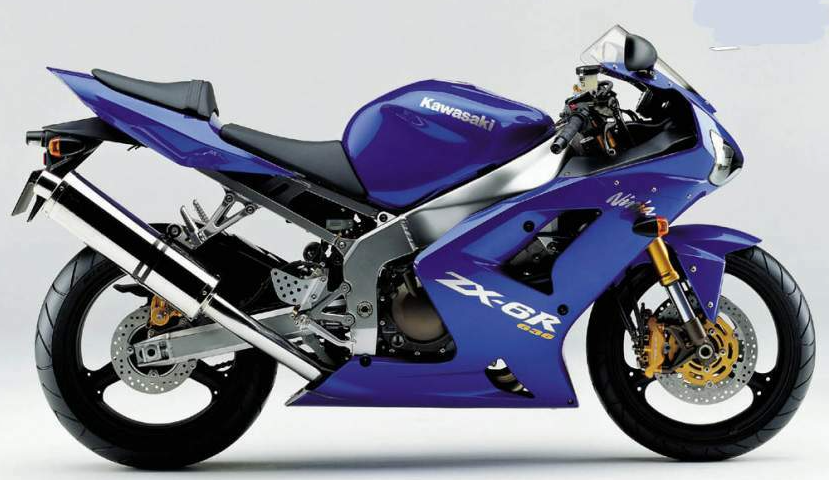 Kawasaki ZX6R Ninja ZX-6R stainless steel exhaust studs and flange