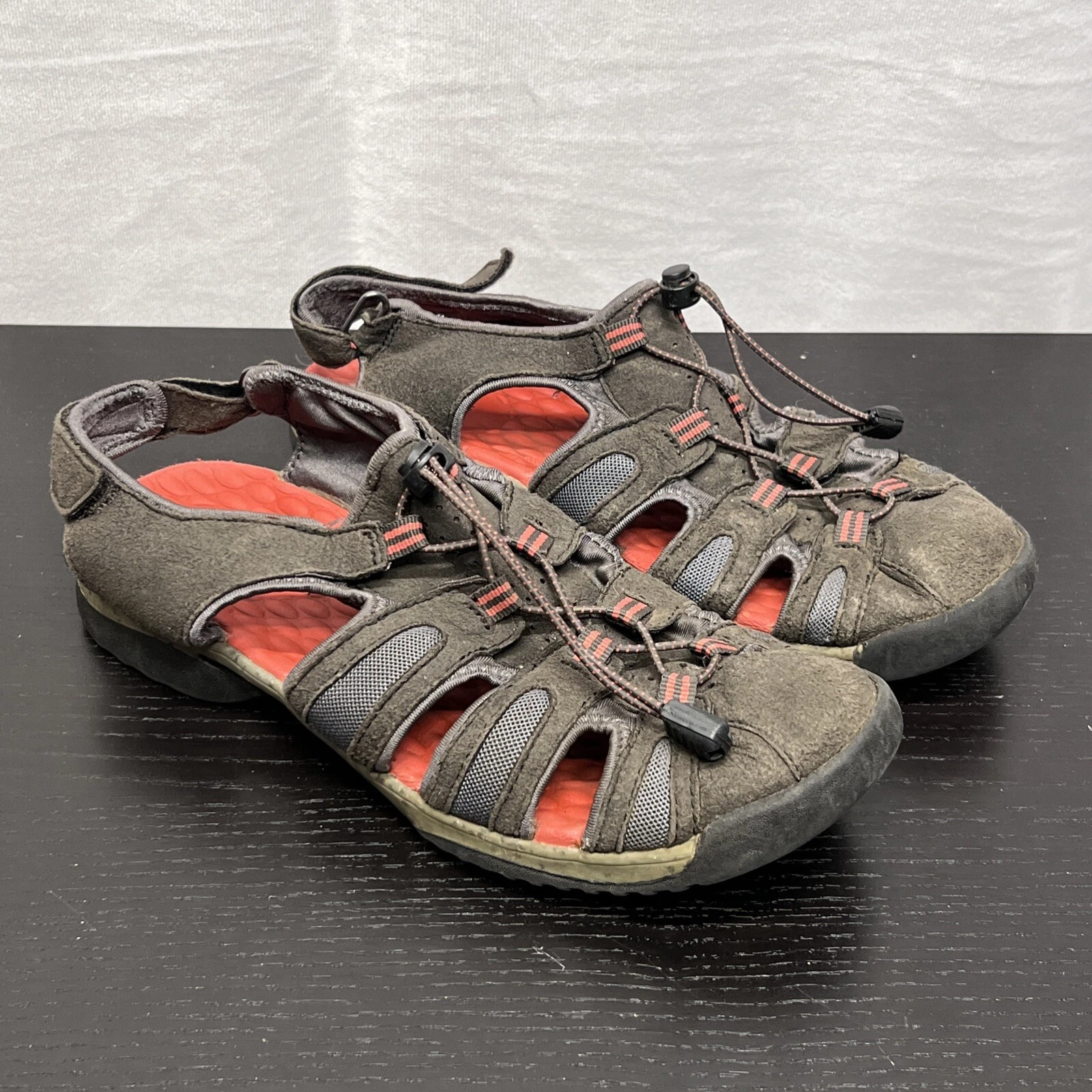 Sandali da pescatore sportivi Clarks Tuvia beige grigio rosso blu 13291 donna taglia 9M