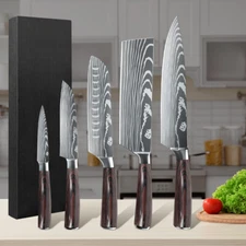 Professional Kitchen Knives 5PCS Chef Knife Set Sharp Knives Cooking Cleaver