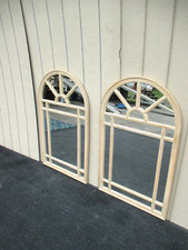 63222 Pair Decorator Modern White Wash Finish Mirrors