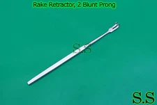 Rake Retractor, 2 Blunt Prong, Surgical Instruments