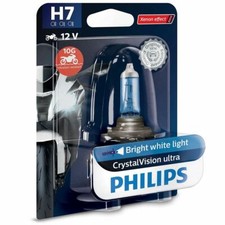 Philips 12972cvubw H7 Crystalvision Moto Motorbike Headlight Bulbsingle