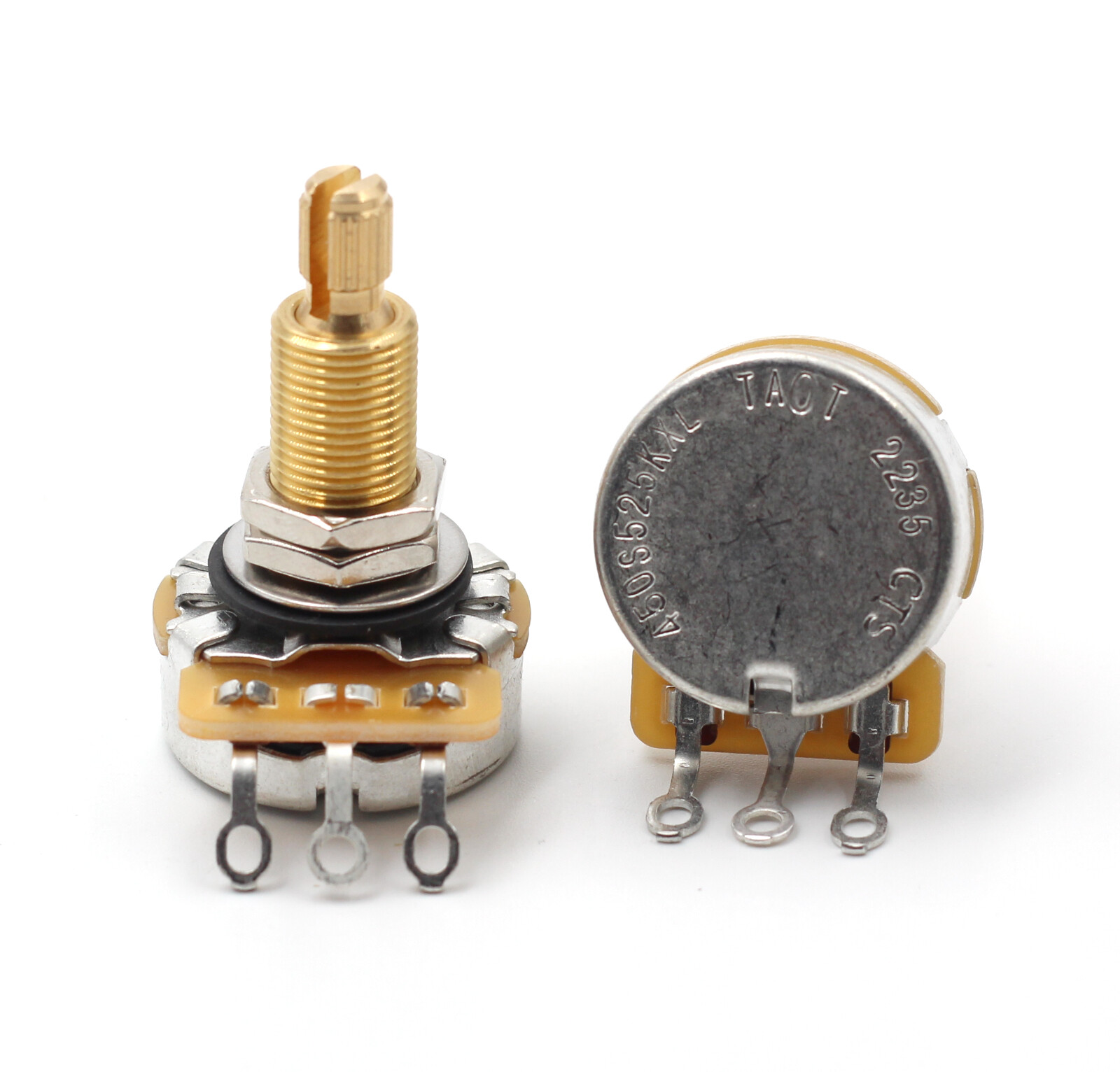 4x CTS 525K Pots + 2x Orange Drop .022uf Caps - Guitar Electronics Upgrade Kit By The Art Of Tone