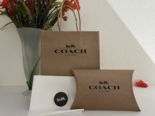 Coach Gift box set-Coach Box size 6.5"x5.5"x1.5" ;Paper bag; Tissue  Sticker