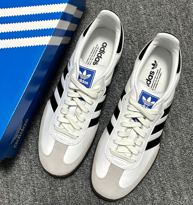 Adidas Originals Samba OG B75806 White Gray Women's Men's Casual Sneakers Shoes