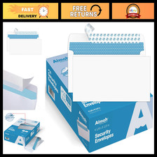 500 Security Self-Seal Mailing Envelopes, Windowless, Premium Tint, 4-1/8"x9-1/2