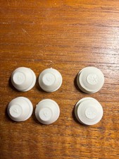 2 pairs 5/8" diameter and 1 pair 11/16" diameter salt shaker plugs white rubber