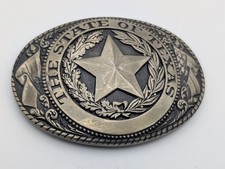 Tony Lama State Series Texas Belt Buckle - Solid Brass - The State of Texas