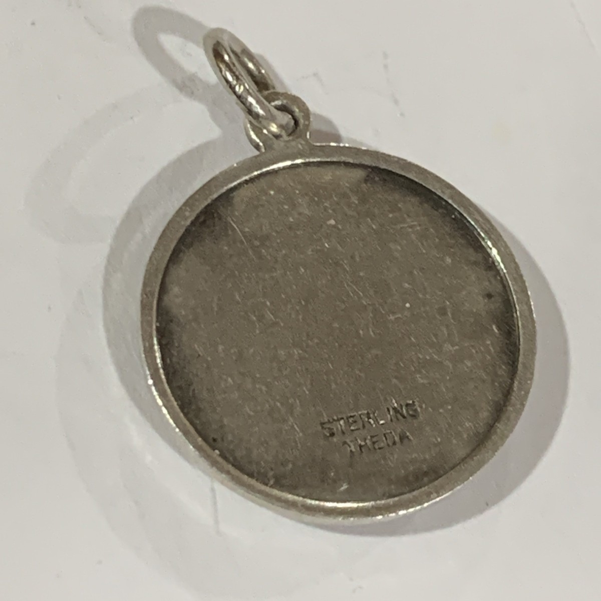 Vtg Theda Sterling Silver 925 Saint Jude Thaddeus Pray For Us Catholic Pendant View 6
