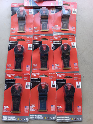 300$ Milwaukee Universal Fit Multi Material Multi Tool Blades Lot 48-90-1233 10x