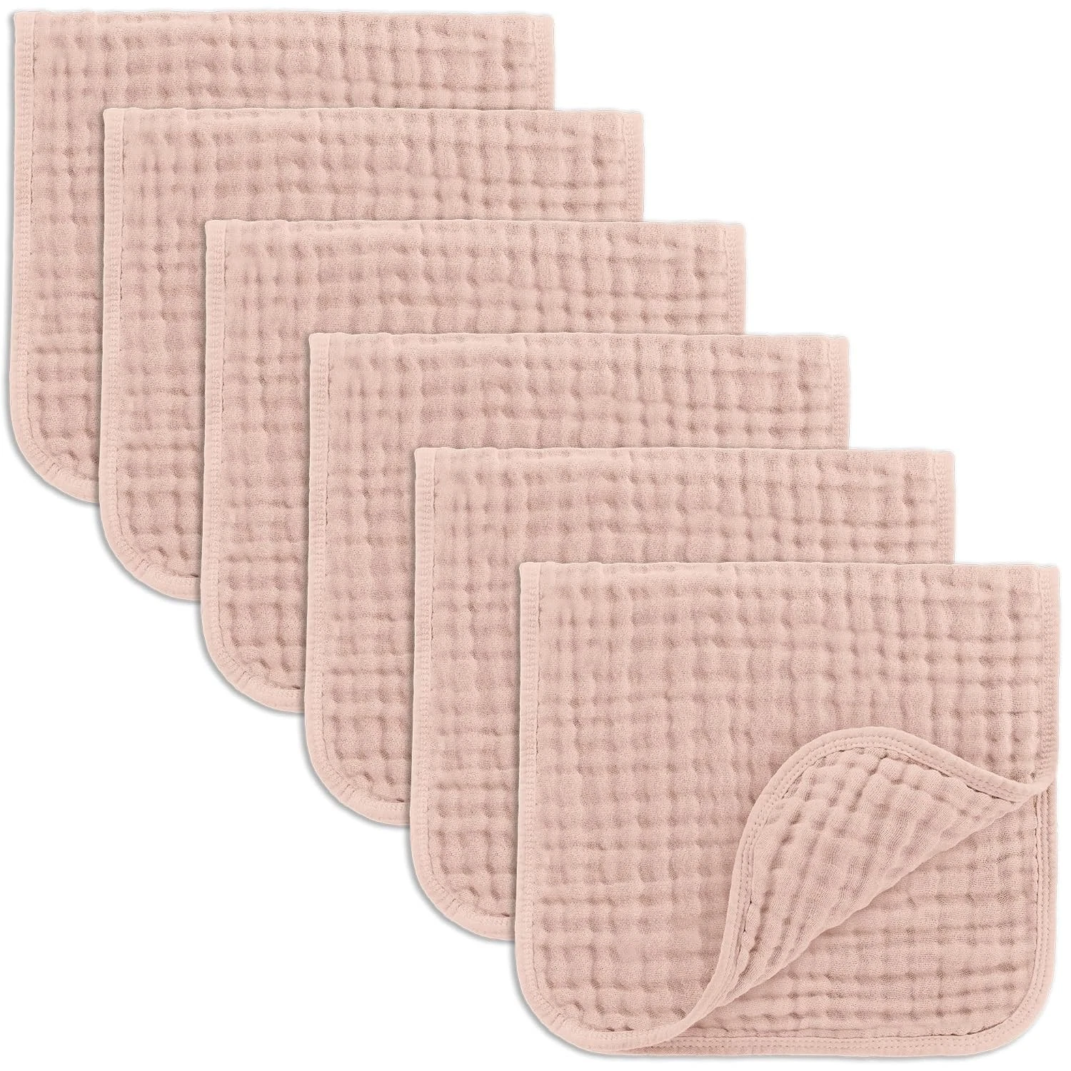 Muslin Burp Cloths ", -, 6-Layer, Ultra Absorbent 100% Cotton