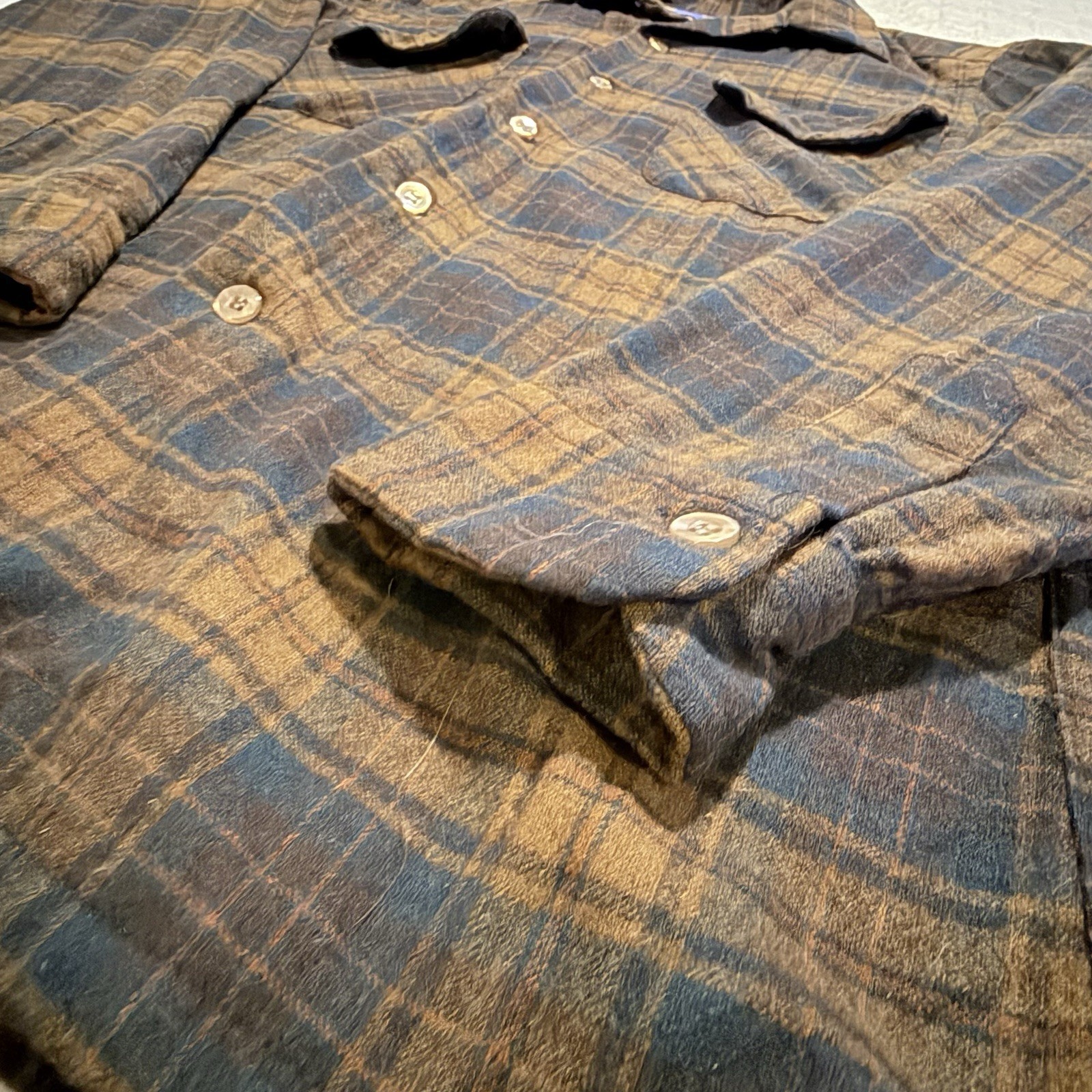 Vintage Pendleton Loop Collar Wool Board Shirt Pl… - image 9