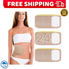 24Pcs Castor Oil Pack Wrap Organic Cotton Castor Oil Patches Disposable Self-...