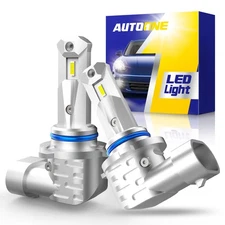 Pair AUTOONE CANBUS White 6000K 9006 Car High Low Beam Bulbs SMD light 20000LM B