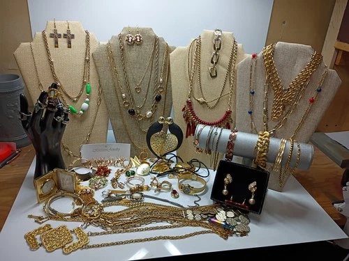 Lot Of Vintage Costume Jewelry And New Multiple Brands Colors Styles