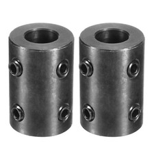 2pcs Shaft Coupling 1/2" Bore 1" OD 1-1/2" Length Rigid Coupling 4 Set Screws