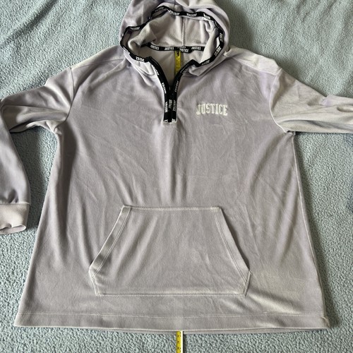 Justice Girls lilac, buttery soft Fleece Hoodie Size 18 Very Nice - Picture 5 of 7