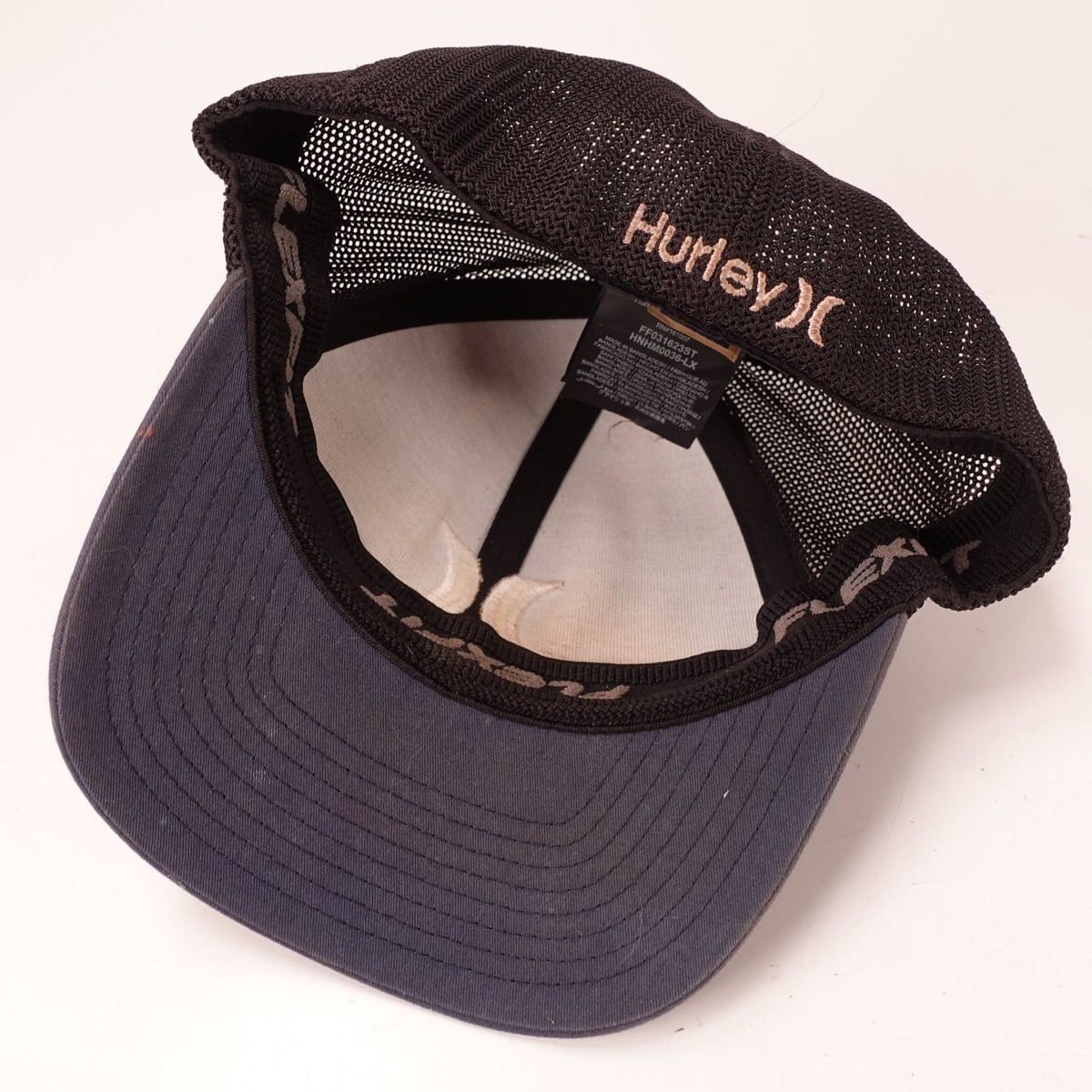 セール Hurley Flexfit Mesh Back Cap Men's L-XL Navy Black Logo Trucker