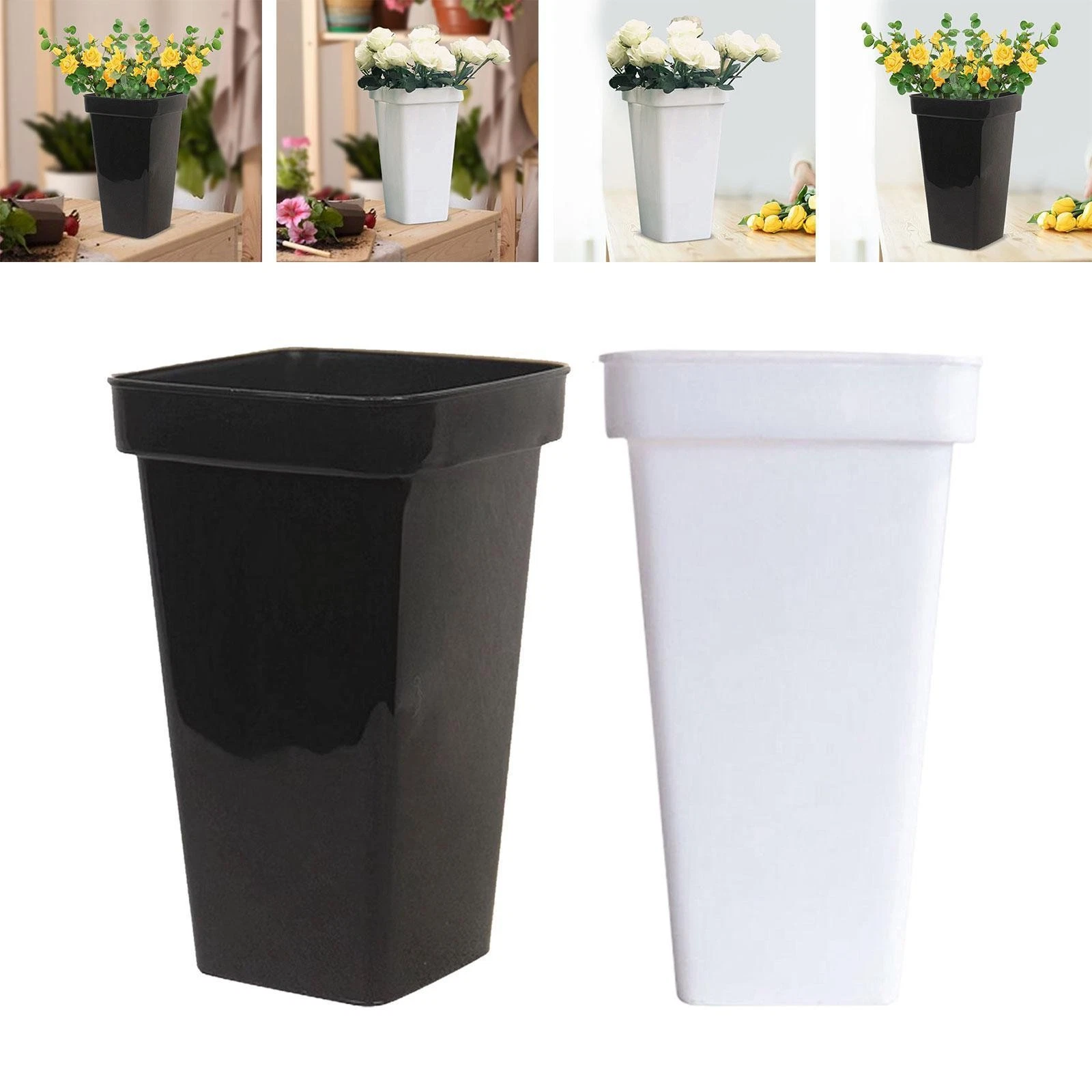 PP Flower Bucket for Cut Flowers for Holiday Party Modern Flower Container
