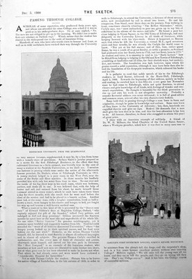 Antiker alter Druck Edinburgh University aus Viereck Carlyle's Unterkunft 1900