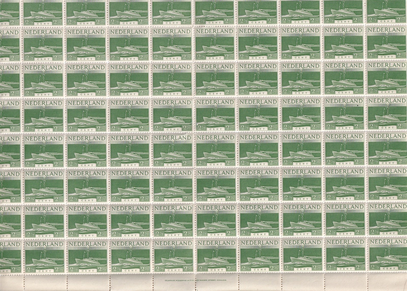 Stamp Netherland Sc 263 Sheet 1944 WWII War Germany Holland Cruiser MNH